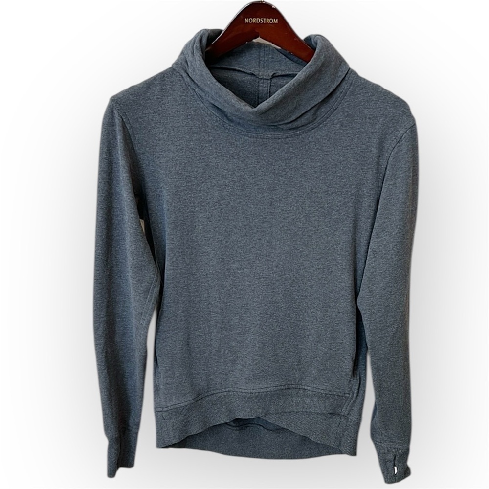 Lululemon On the Double turtleneck pullover sweatshirt, grey, size 4 - Picture 2 of 13